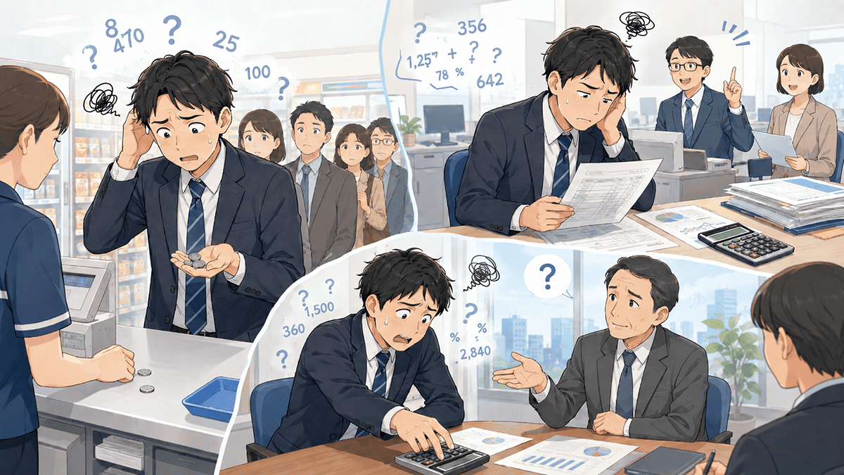 暗算が苦手な社会人の苦労をご紹介